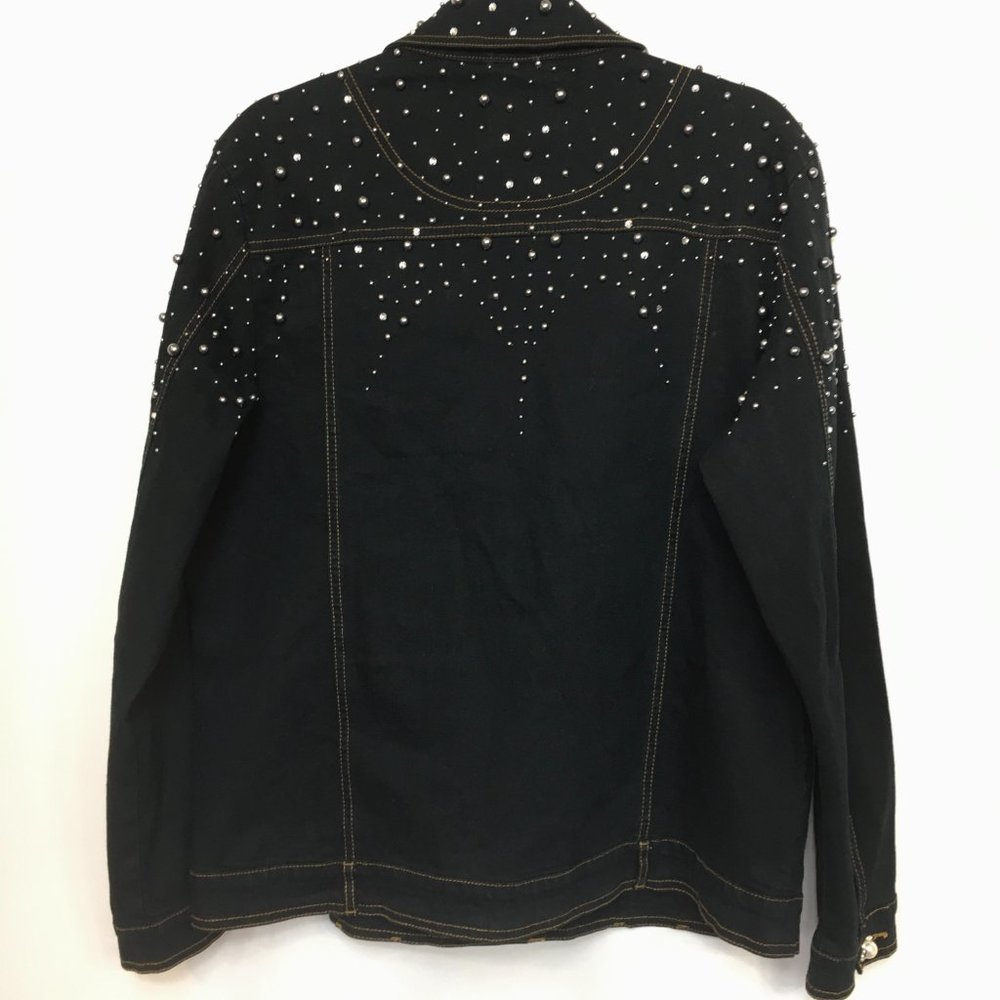 Quacker Factory Art To Wear Embellished Dark Deni… - image 4